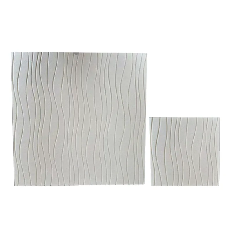 Beige Water Wave PET filt akustikpanel