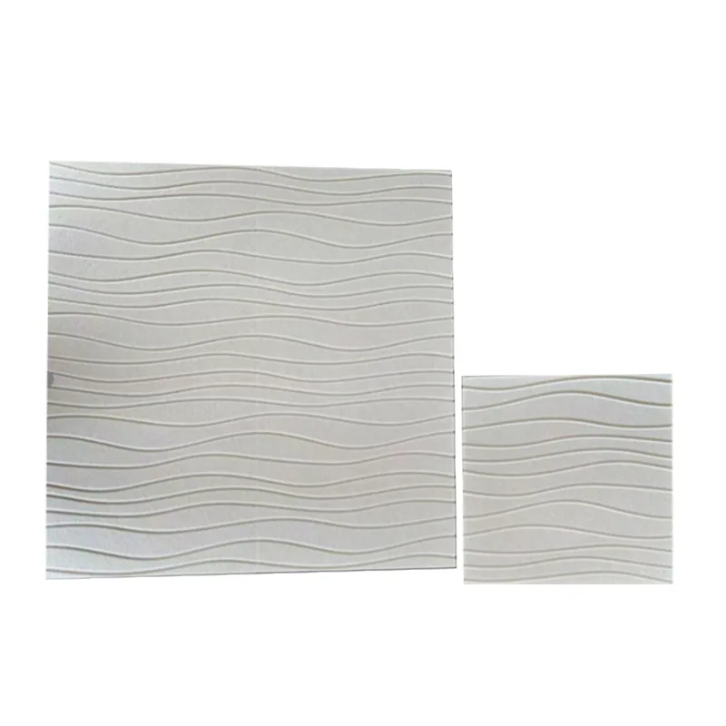 Beige Wave PET filt akustikpanel